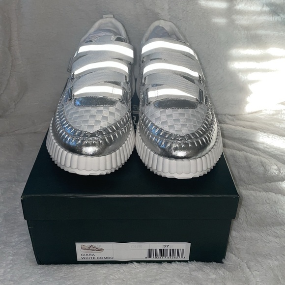 NWT Anthropologie SILENT D CIARA White Combo Sneaker - Picture 7 of 16